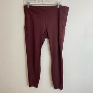 Athleta Women's Leggings Ultimate Stash Pocket Tight Red Crimson Size X Large